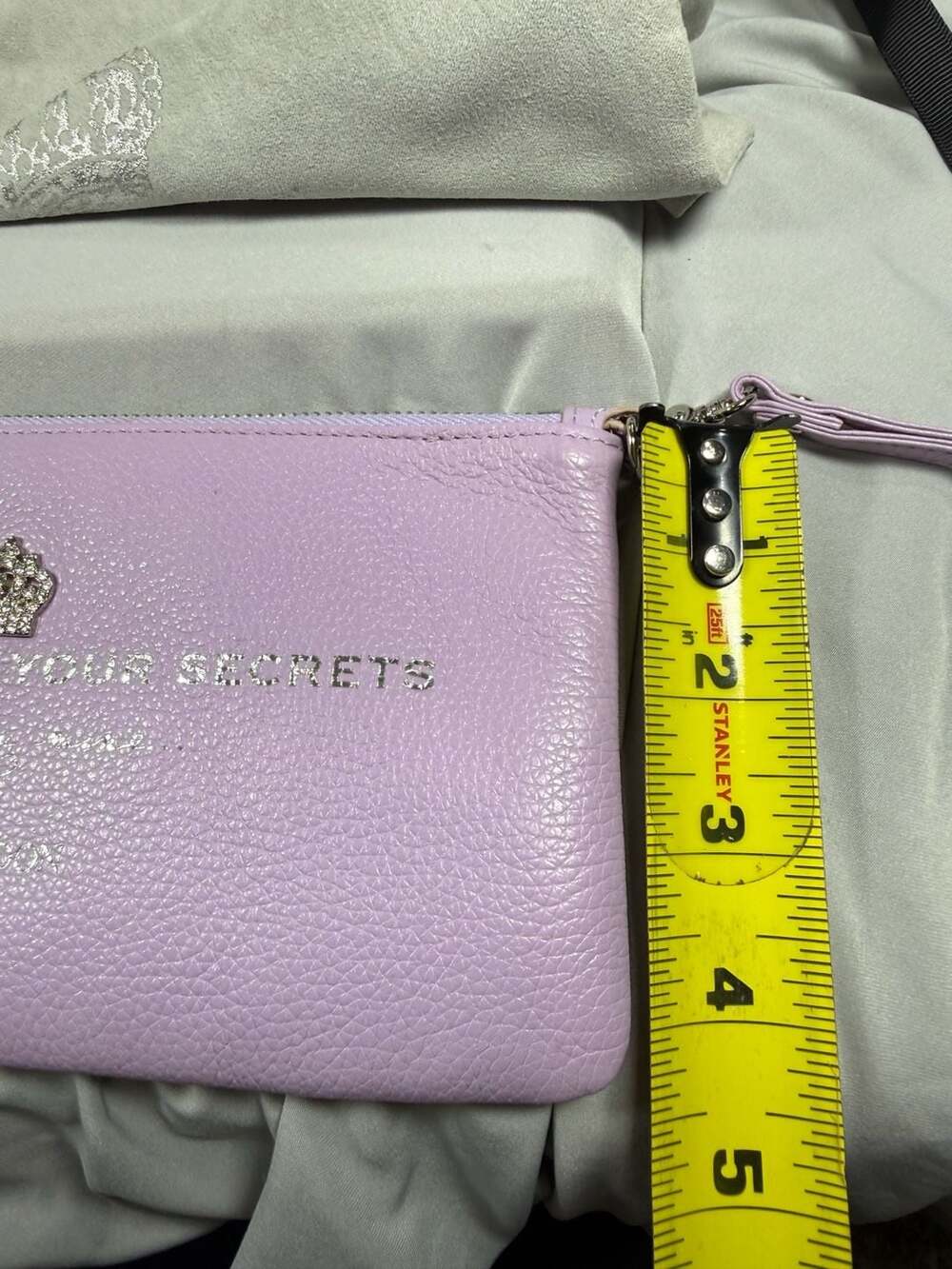 NWT My Flat In London Tell Me Yr Secrets Pouch Wristlet Lavender - Picture 8 of 14